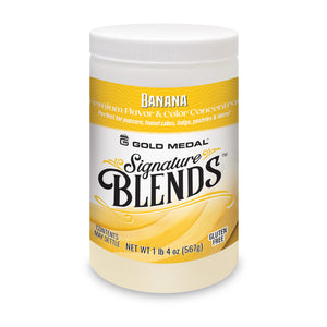 Signature Blends jar with banana graphics