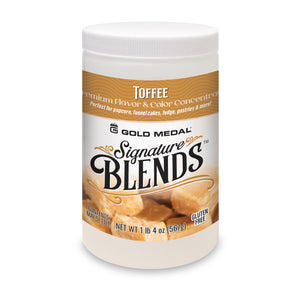 Signature Blends jar with toffee graphics