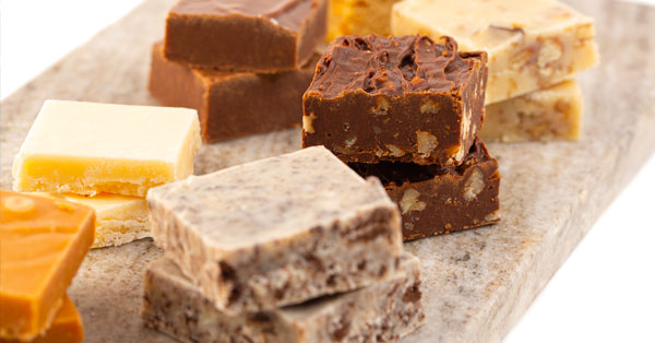 Charcuterie Board with different types of fudge