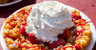 Fruit Topping Funnel Cake