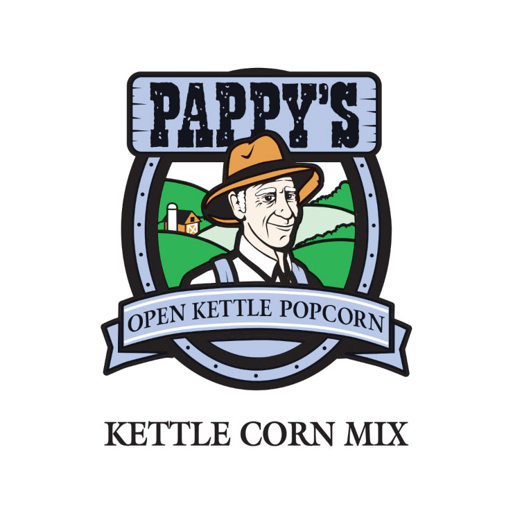 Pappy's Open Kettle Popcorn Kettle Corn Mix logo