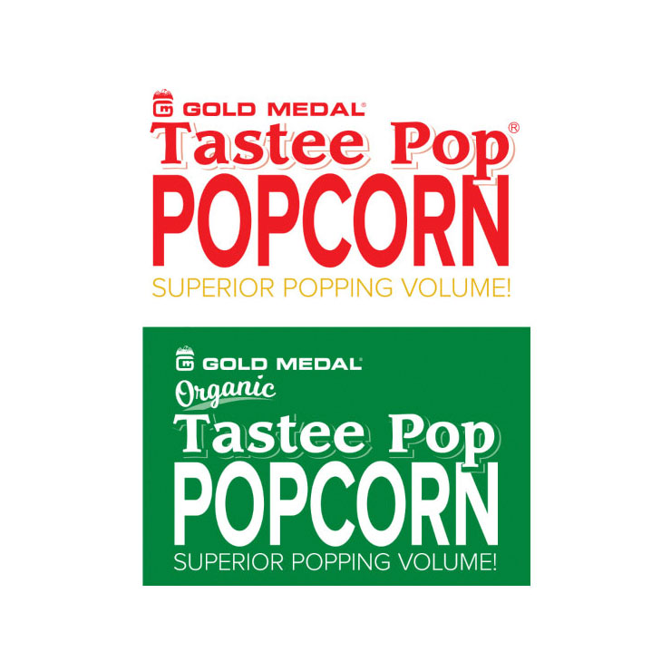 Gold Medal Tastee Pop Popcorn Superior Popping Volume. Gold Medal Organic Tastee Pop Popcorn Superior Popping Volume logo