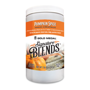 Signature Blends jar with pumpkin graphics
