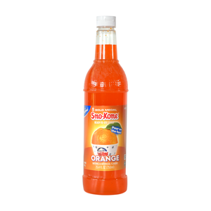 25-ounce bottle of Orange Sno-Kone syrup