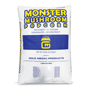 50-pound bag of monster mushroom popcorn